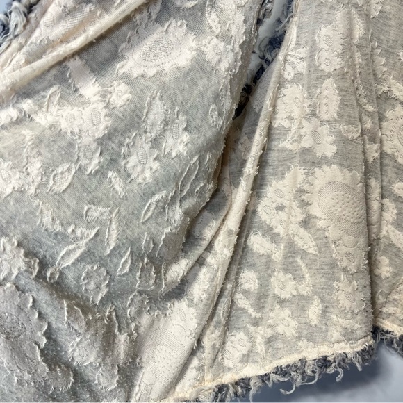 Free People Faux Fur Away Vest Cream Grey Fuzzy Boho Bohemian Shag, size M - Picture 5 of 10